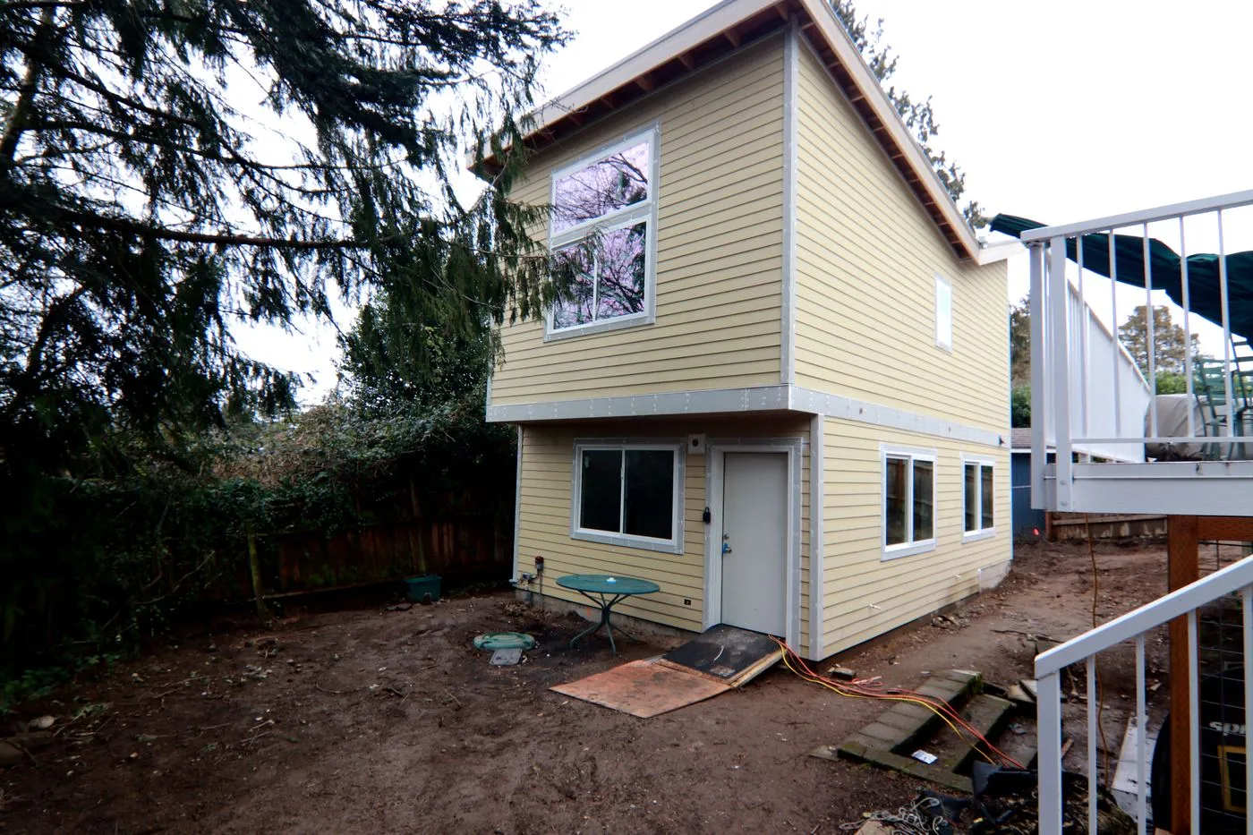 Early construction progress photo from the View Ridge DADU build