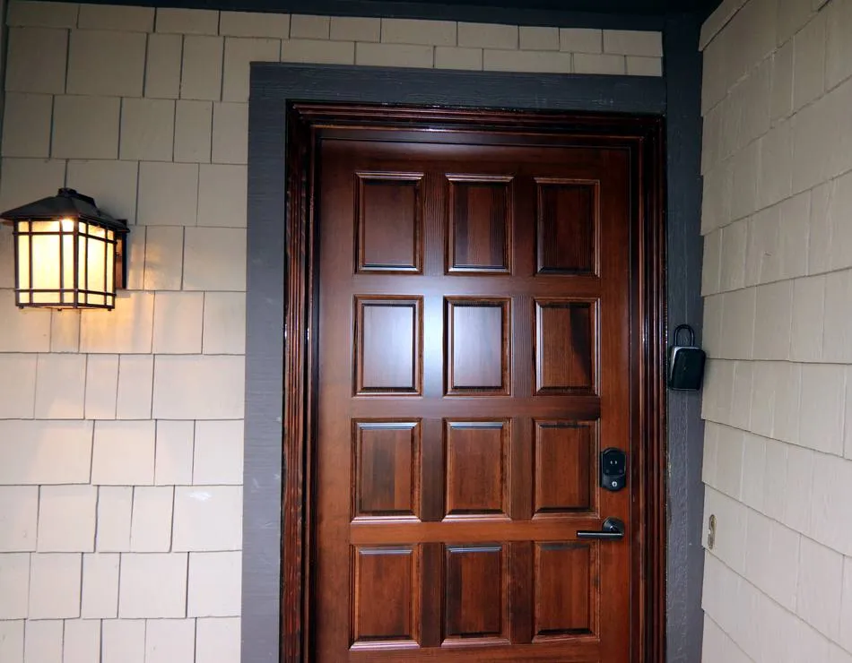 New front door installed as part of the Haller Lake remodel